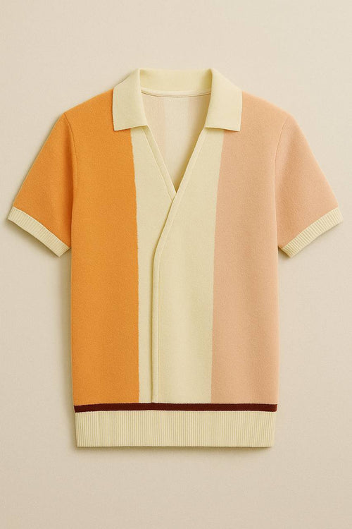 Lido Stripes -Buttonless Polo